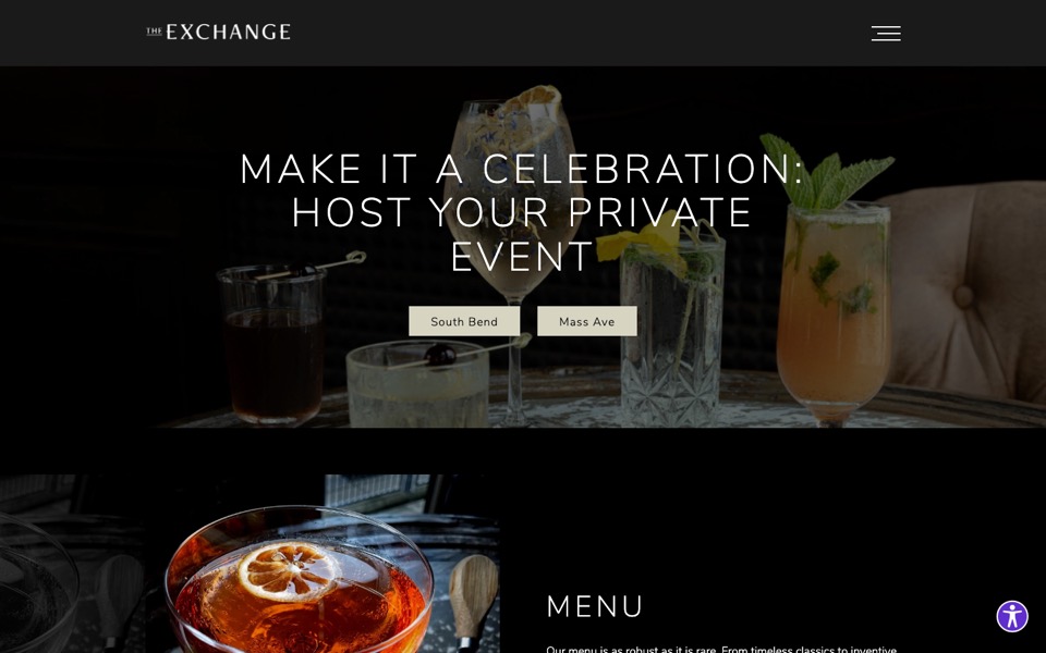 The Exchange website homepage